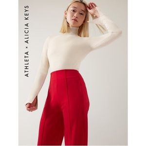 Athleta x Alicia Keys Inner Strength Long Sleeve Gold Metallic Bodysuit Size S